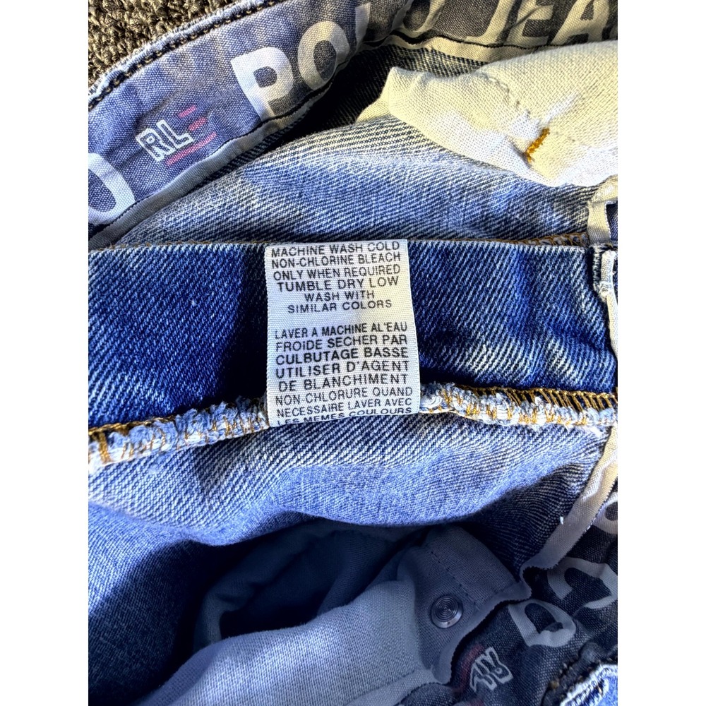 Polo Ralph Lauren Jeans Mens 34x30 Blue Denim Cotton Medium Wash Straight Leg - Picture 5 of 15